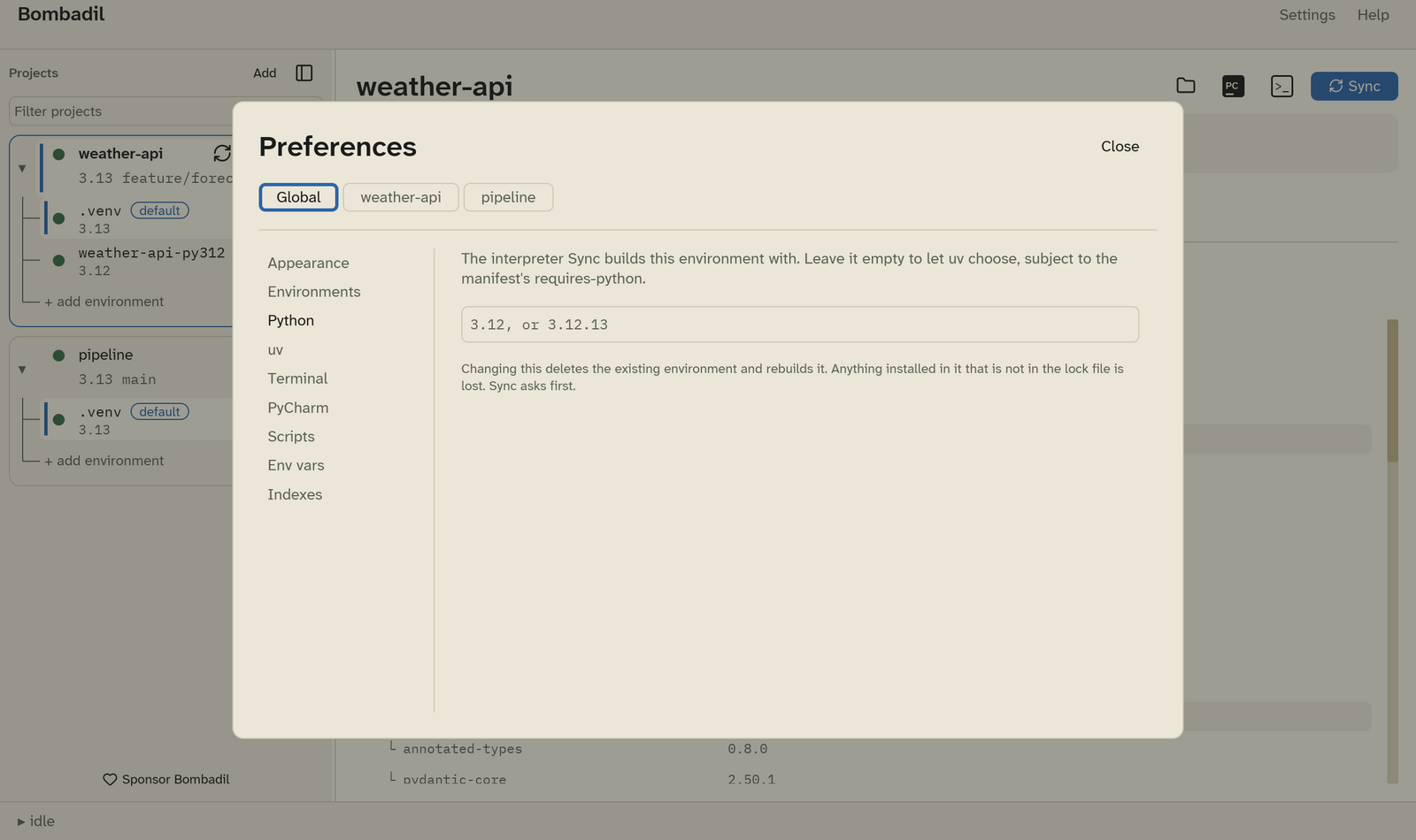 Python version